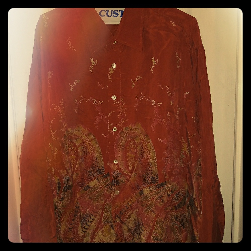 Mens silk shirt